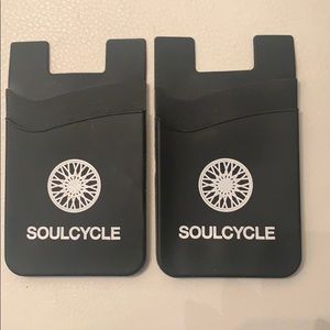 2 Soulcycle adhesive phone card cases
